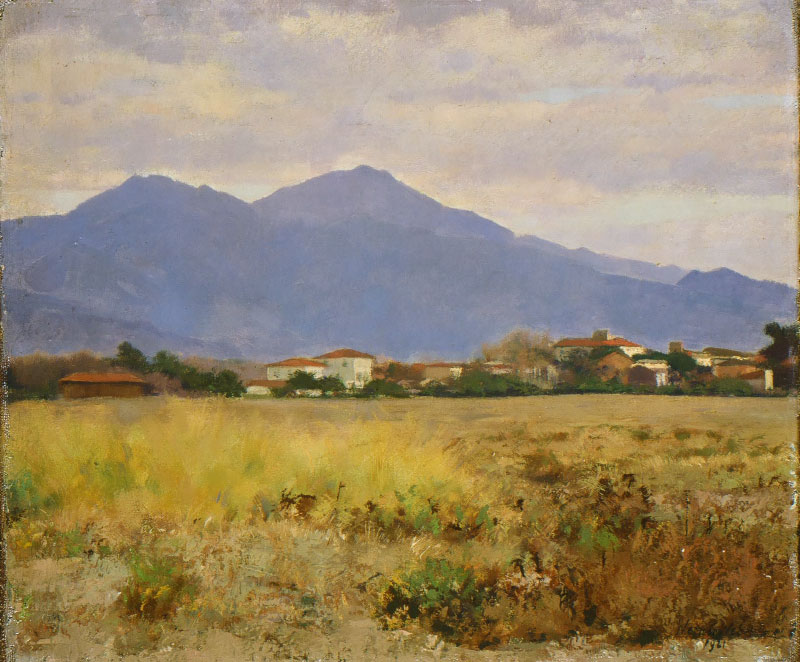 Werner Weber: Landschaft bei Marina di Massa, 1921, 27/32, Oel [151]