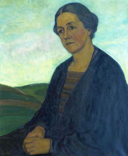Gret Widmann: Portrait Anna Hug, 60/50, Oel